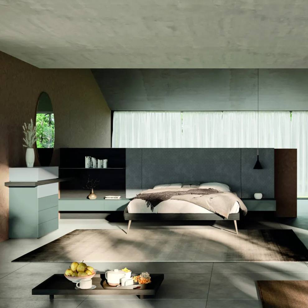 7-Elemente Schlafzimmermöbel Made in Italy - Ruby