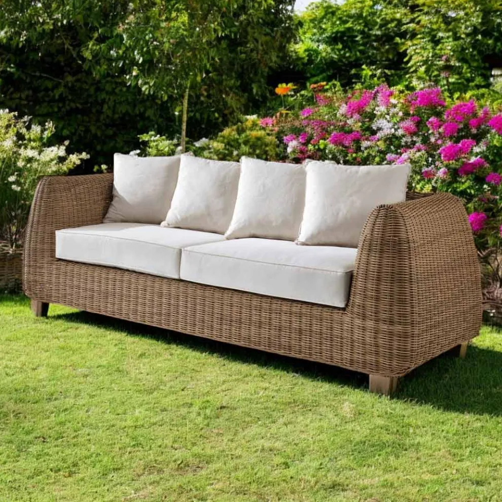 3-Sitzer Outdoor-Sofa aus geflochtenem Polyrattan - Charlie