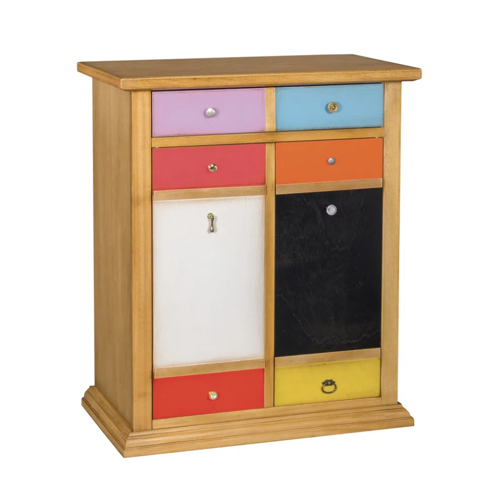 Schuhregal mit Schubladen in allen Farben und verschiedenen Griffen, hergestellt in Italien – Mitra