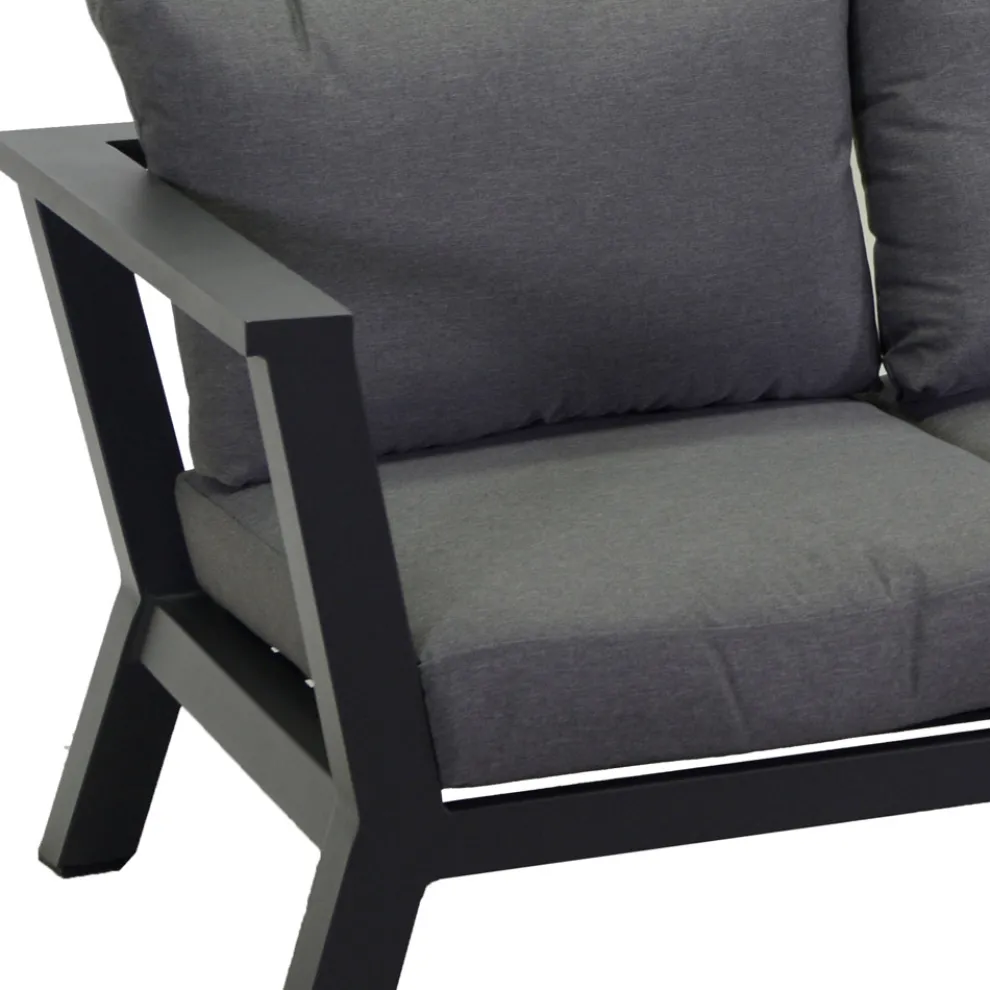 Gartensofa aus Aluminium - Pastellfarben