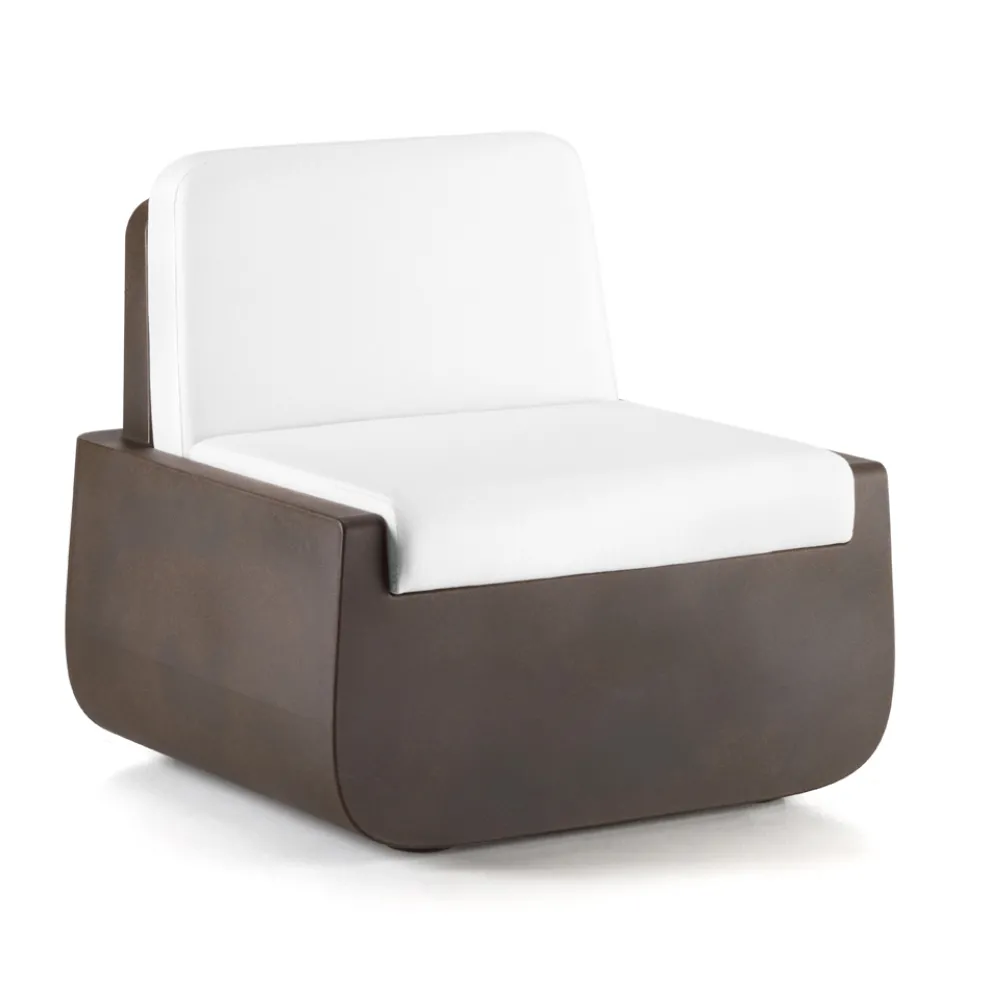 Outdoor-Sessel aus Polyethylen mit Stoffkissen Made in Italy - Belida