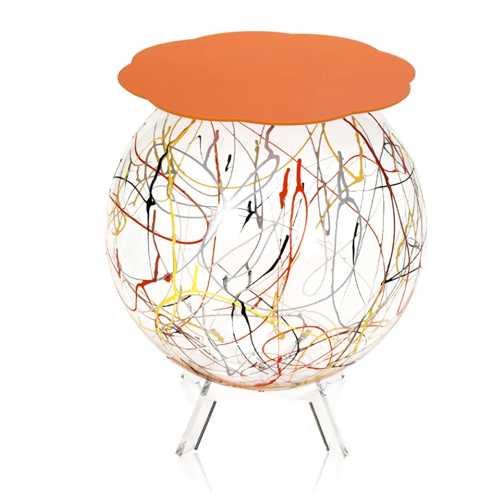 Vielseitiger Nachttisch aus recycelbarem farbigem Plexiglas - Paolone