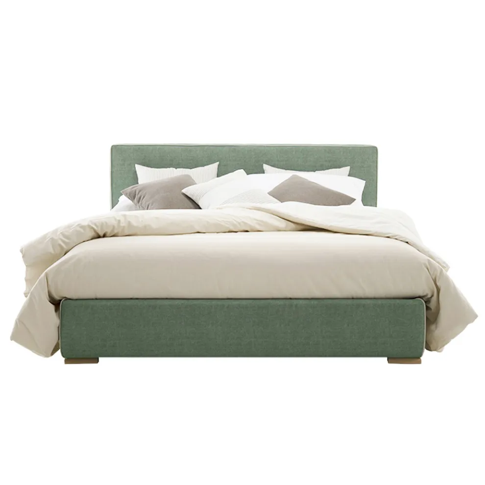 Doppelbett aus Stoff oder Kunstleder mit Container made in Italy - Etoile