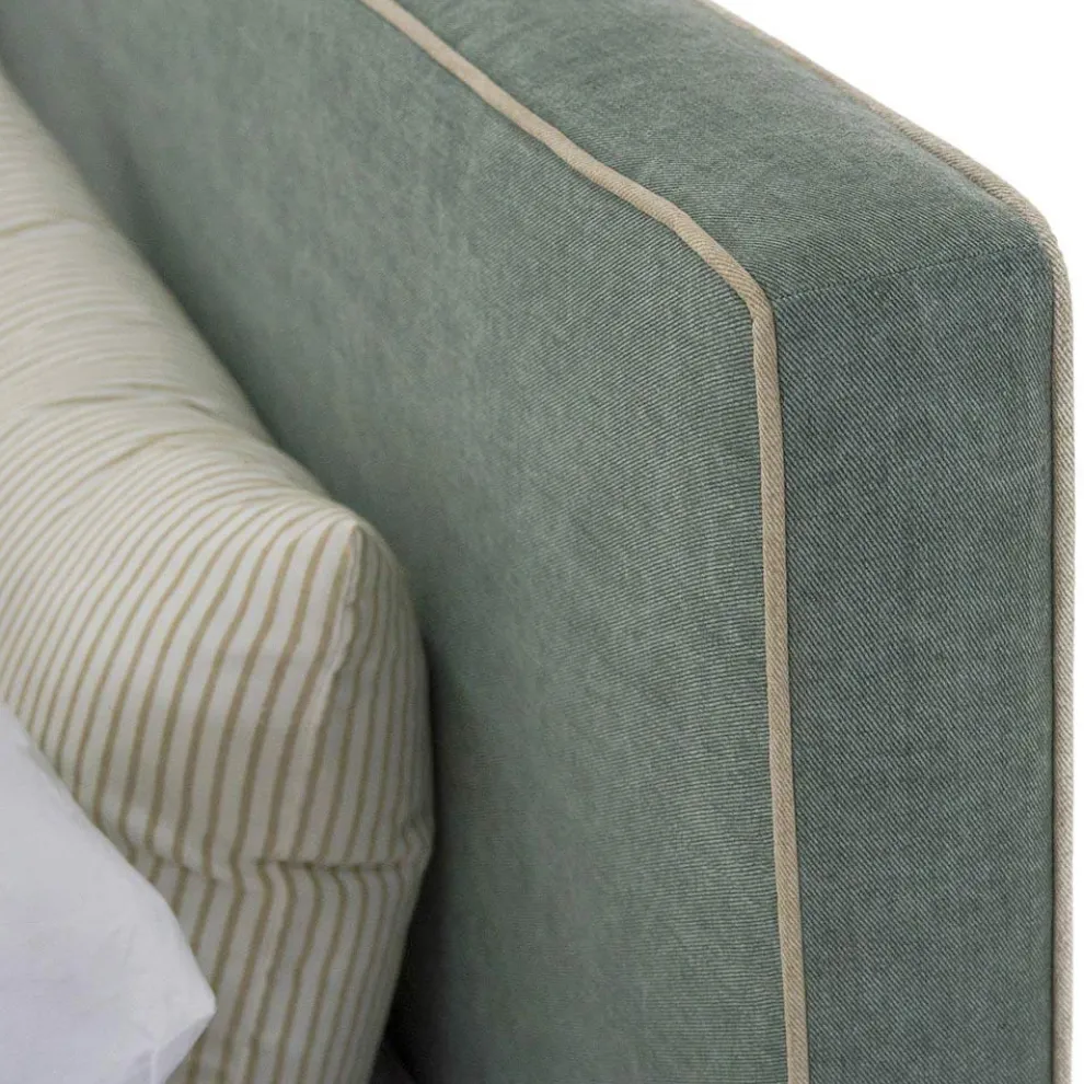 Doppelbett aus Stoff oder Kunstleder mit Container made in Italy - Etoile