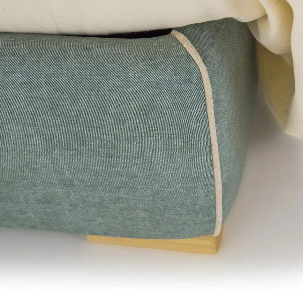 Doppelbett aus Stoff oder Kunstleder mit Container made in Italy - Etoile