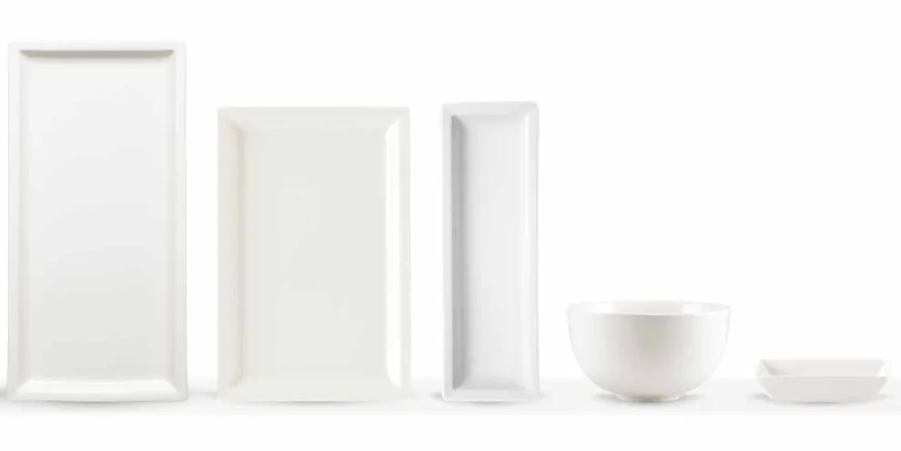 Weißes Porzellan Moderne Teller Set 25 Stück - Basal