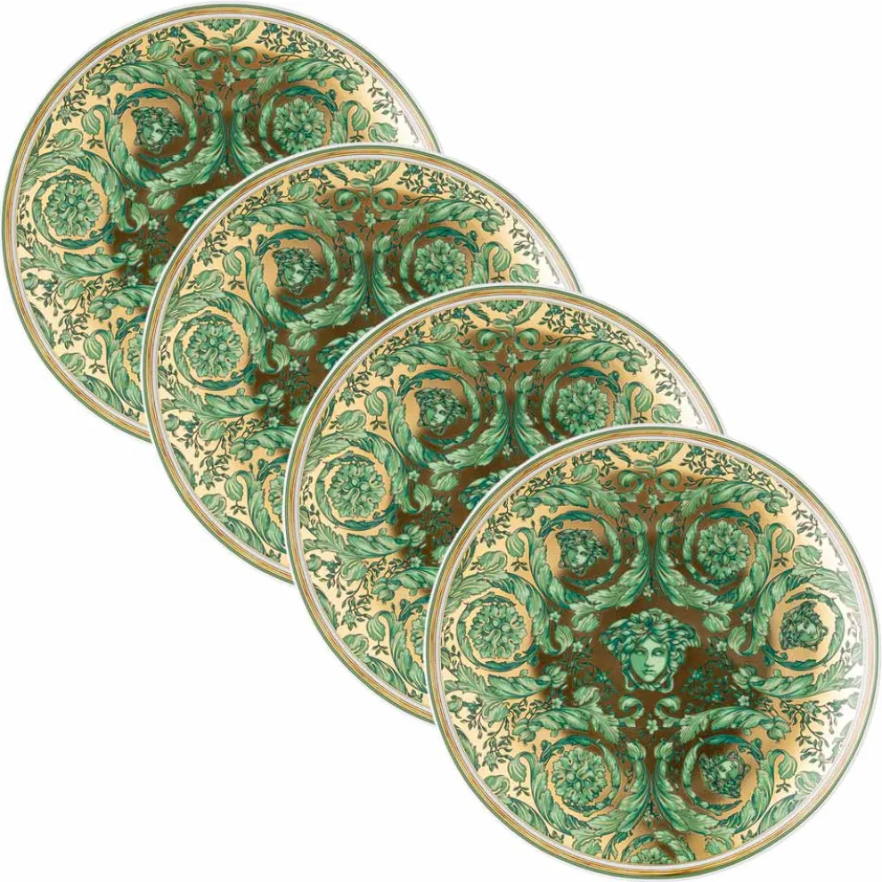 Rosenthal Versace Medusa Garland 4 Speiseteller Ø 17 cm - Weihnachten