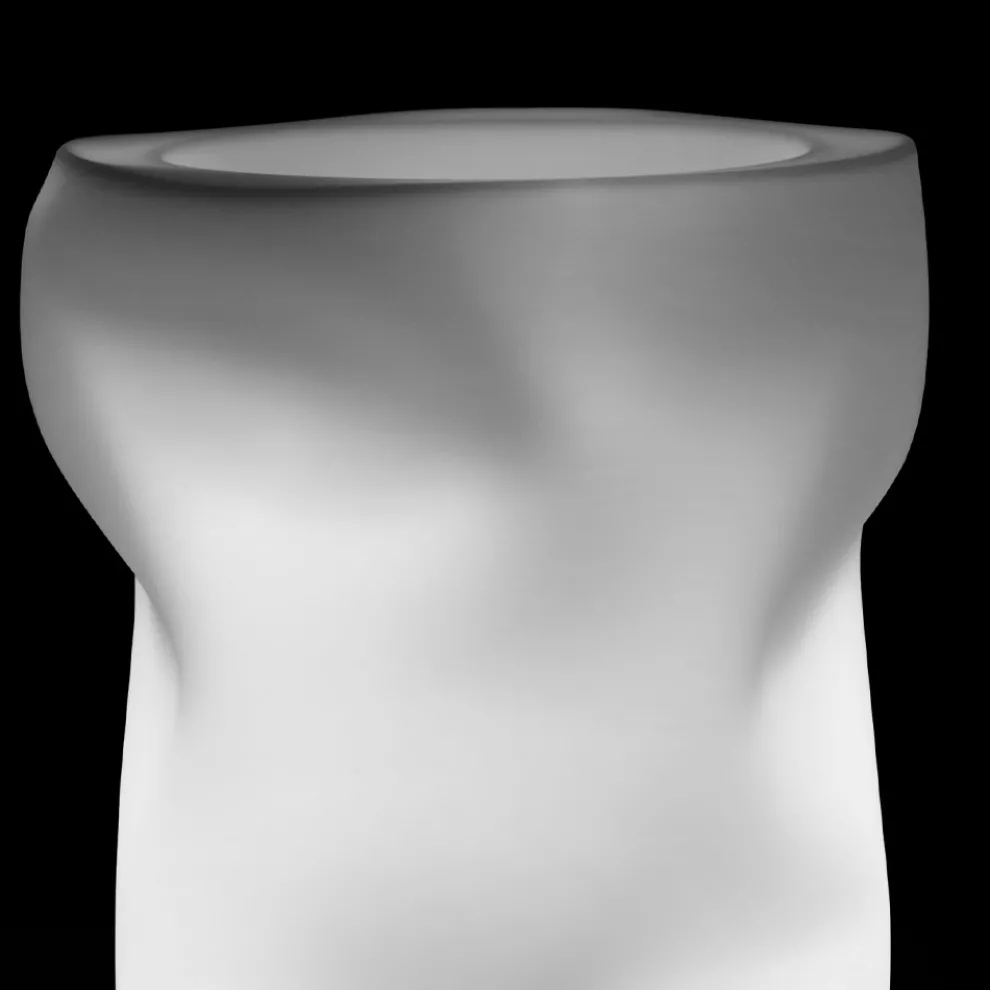 Helle Outdoor-Vase aus undurchsichtigem Polyethylen Made in Italy - Proud