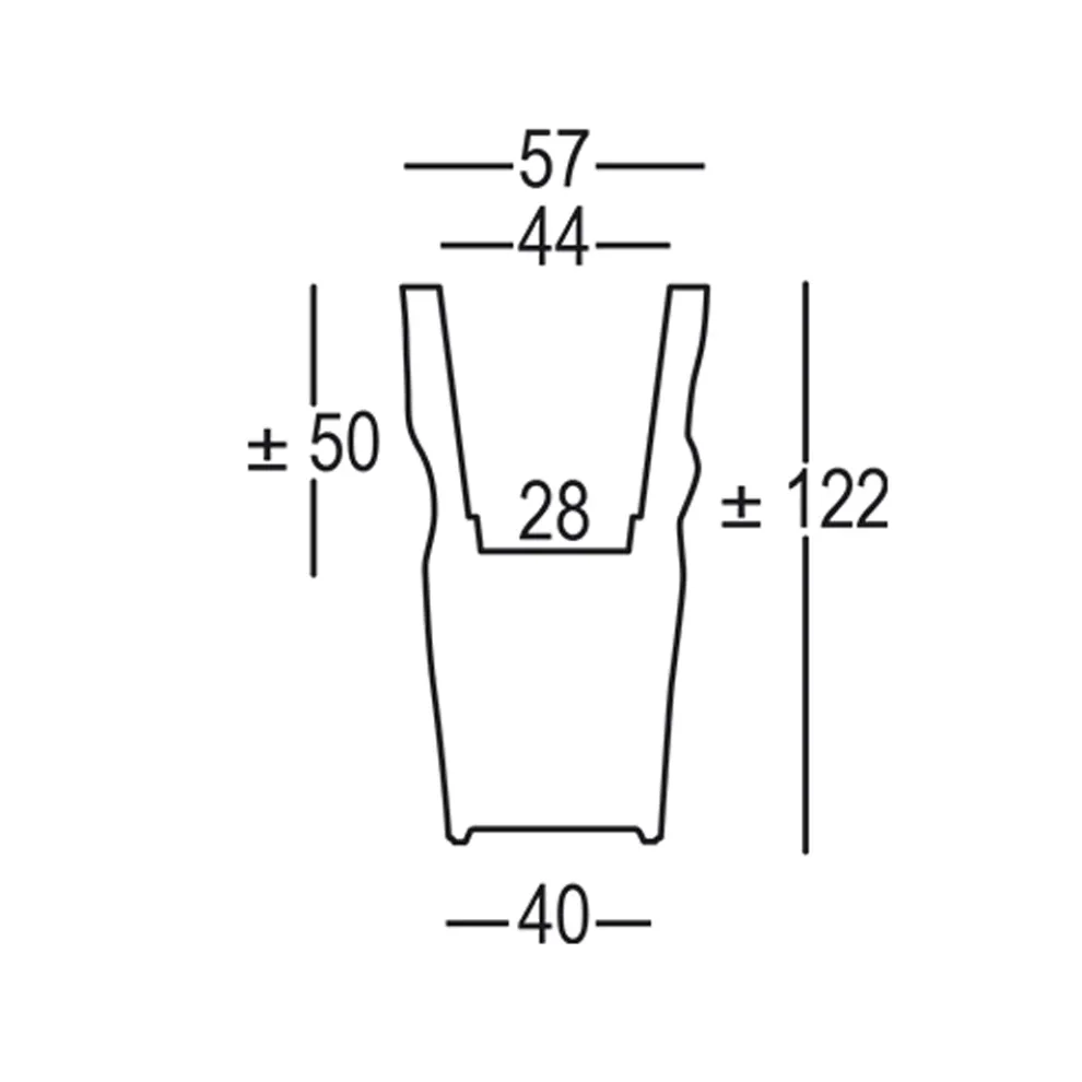 Helle Outdoor-Vase aus undurchsichtigem Polyethylen Made in Italy - Proud