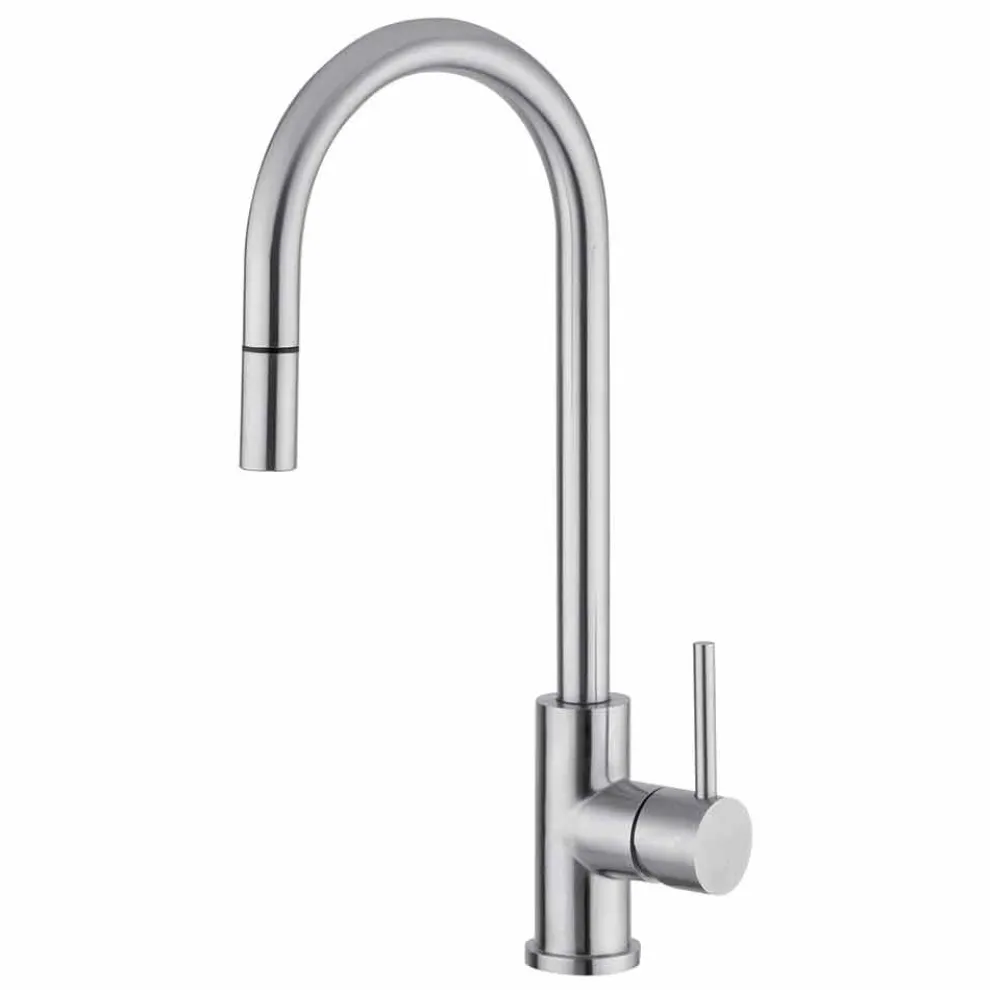 Verstellbarer Edelstahl-Spülbeckenmischer Made in Italy - Lilio