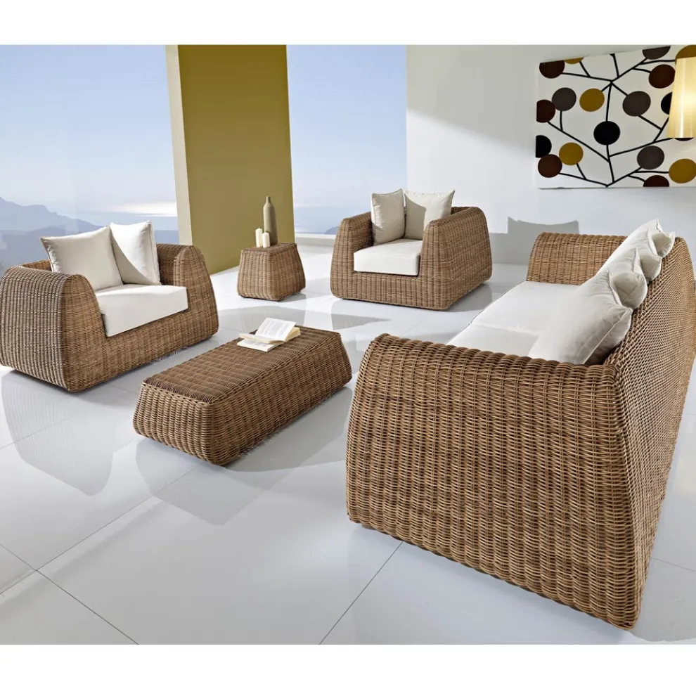 Handgewebtes Gartenset aus Polyrattan – Charlie