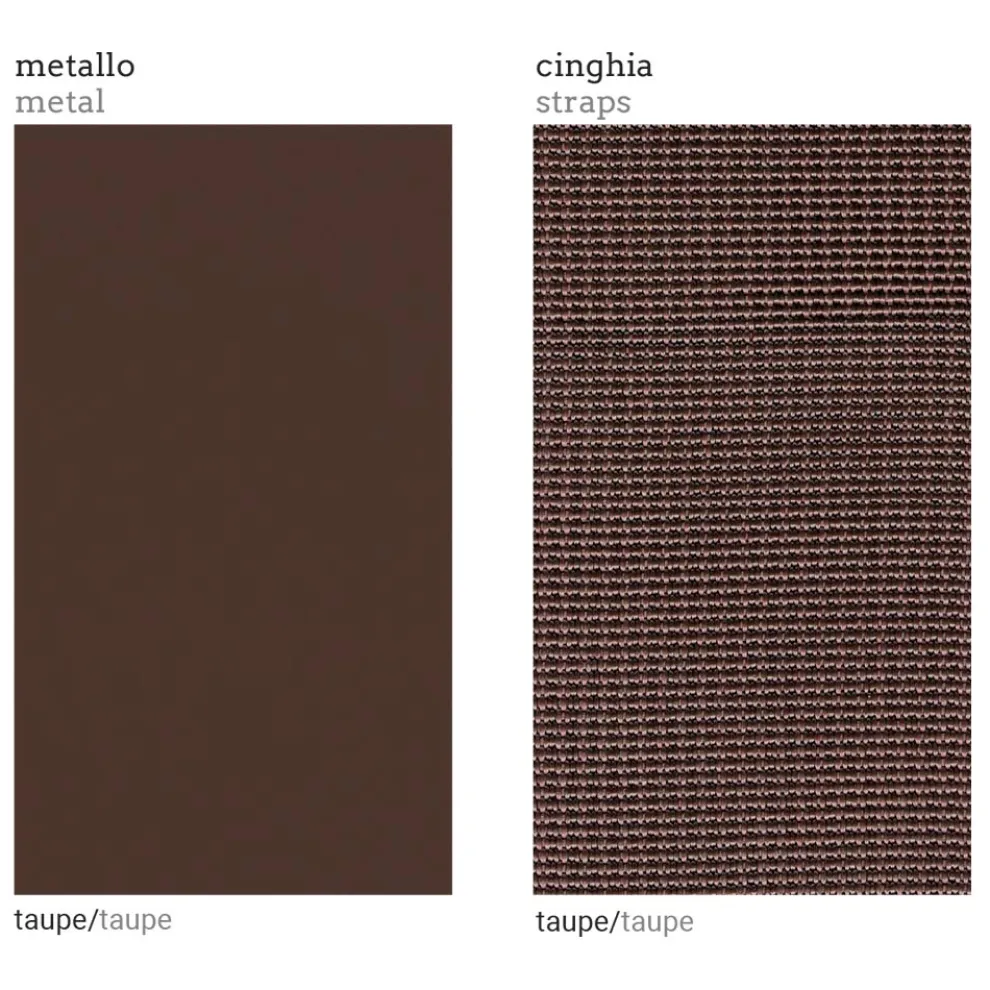 Außensessel mit rechter Ecke aus Aluminium und Gurten Made in Italy - Juliediv