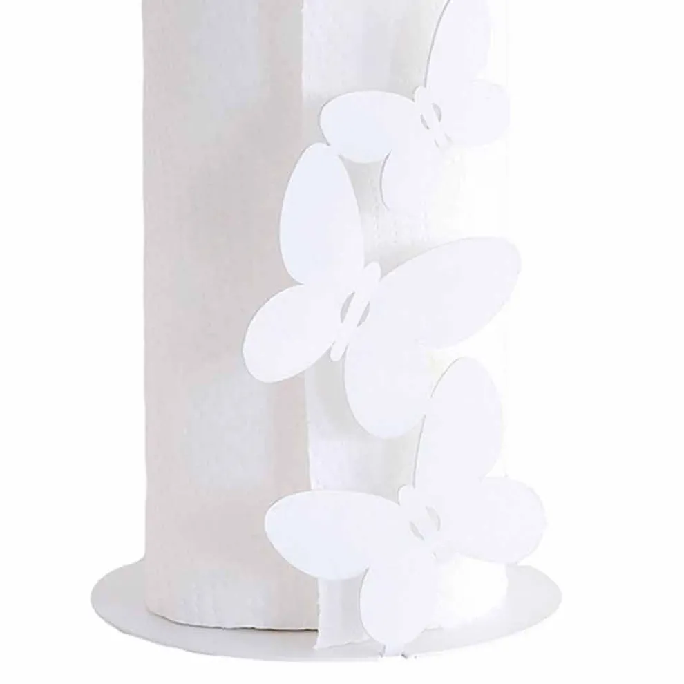 Moderner handgemachter Küchenrollenhalter aus Eisen, Made in Italy - Leiden