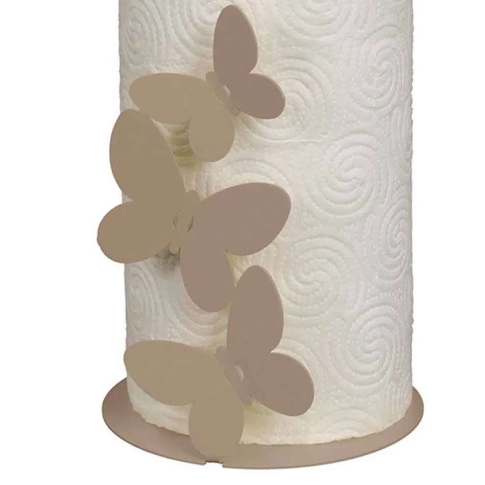 Moderner handgemachter Küchenrollenhalter aus Eisen, Made in Italy - Leiden