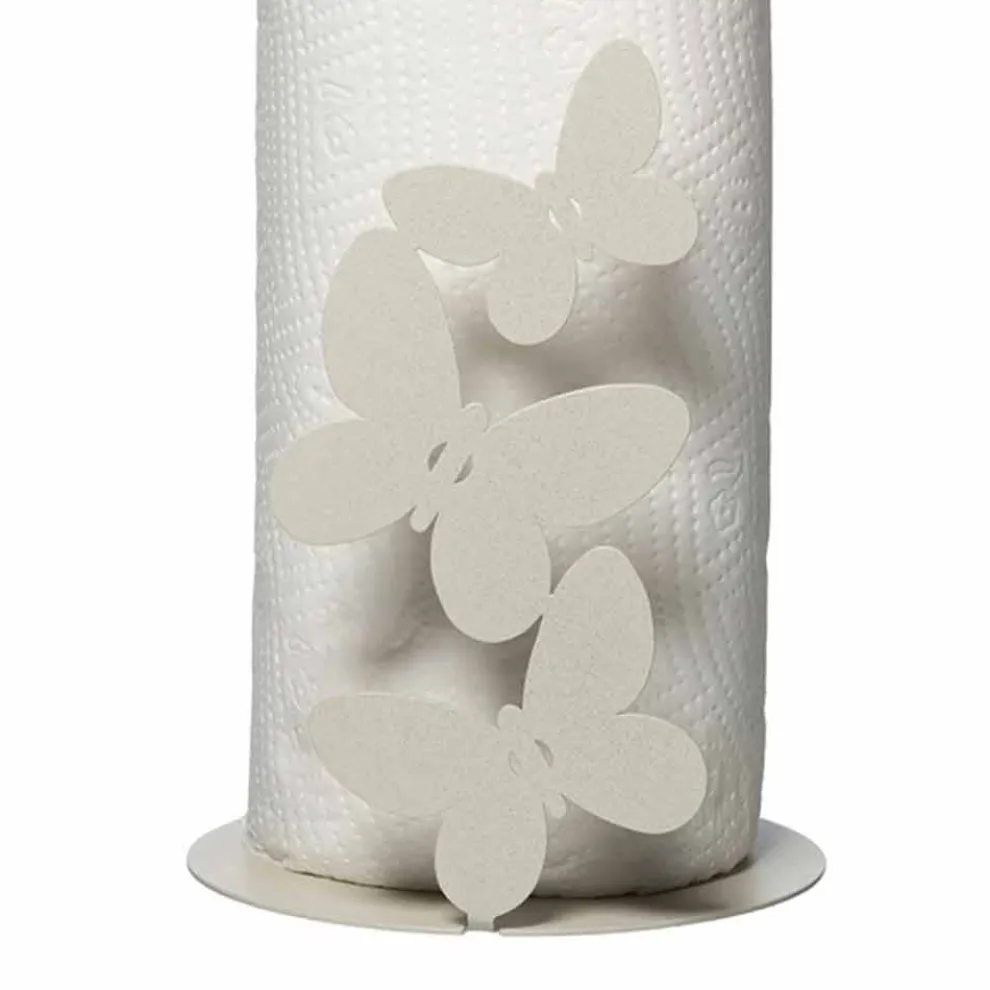 Moderner handgemachter Küchenrollenhalter aus Eisen, Made in Italy - Leiden