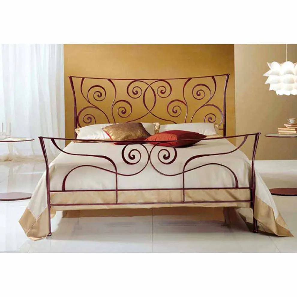 Ares Doppelbett aus Schmiedeeisen in Design