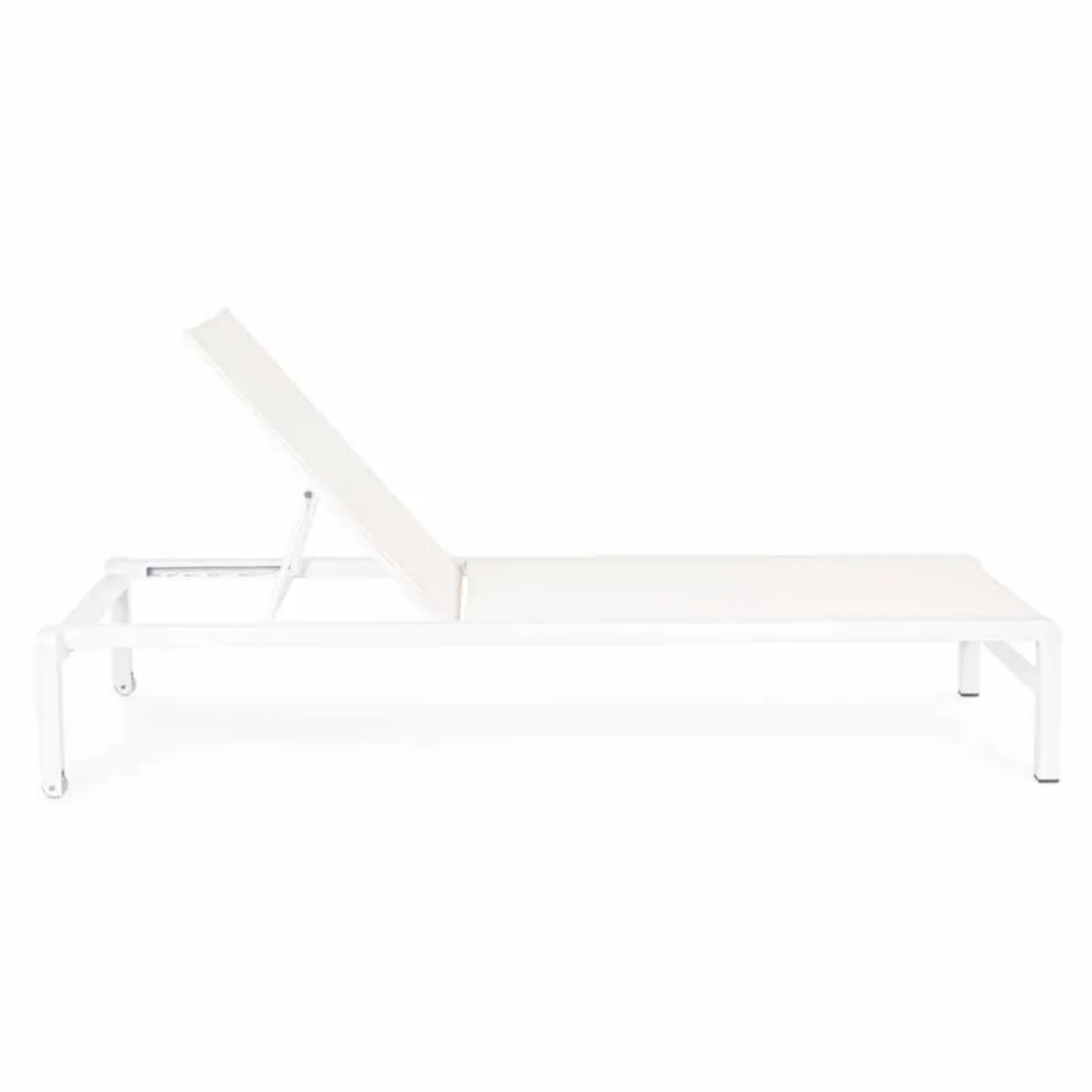 Aluminium Liegegarten Chaiselongue, Homemotion, 4 Stück - Lester