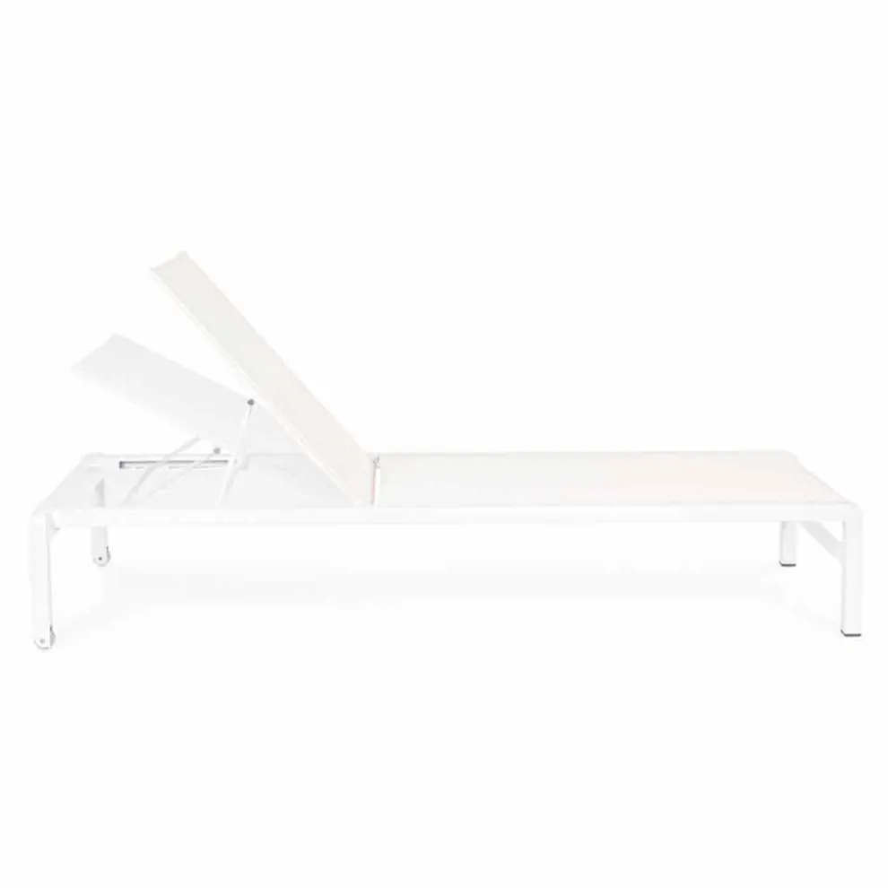 Aluminium Liegegarten Chaiselongue, Homemotion, 4 Stück - Lester