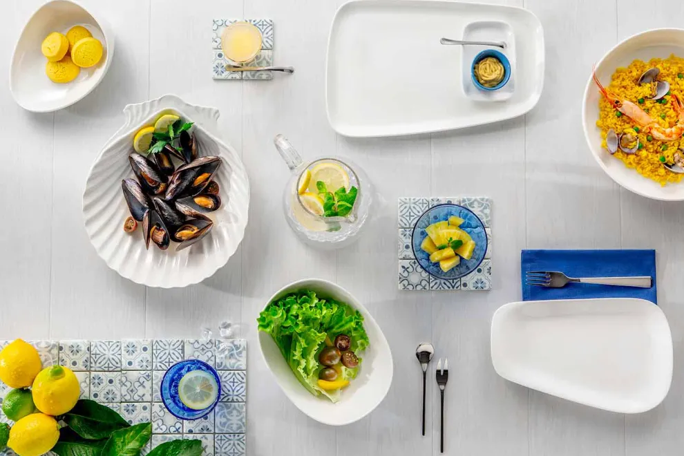 Servierteller zum Mittagessen oder modernes Porzellan 14 Stück - Nalah