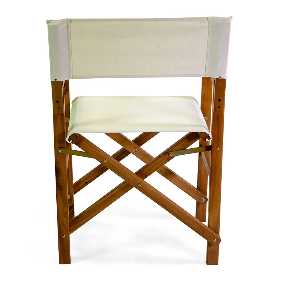 Regiestuhl aus geöltem Akazienholz Naturfarbe - Technical