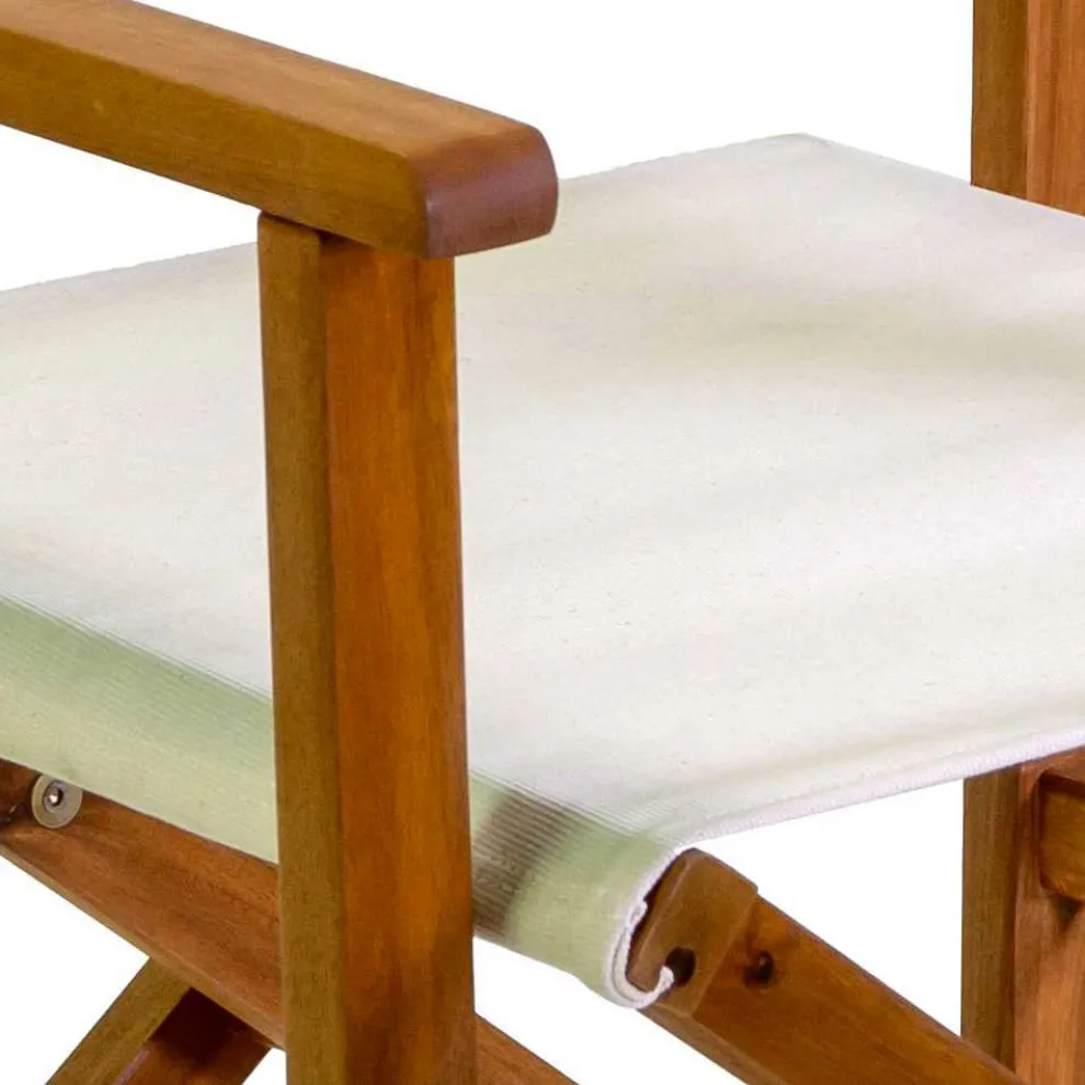 Regiestuhl aus geöltem Akazienholz Naturfarbe - Technical