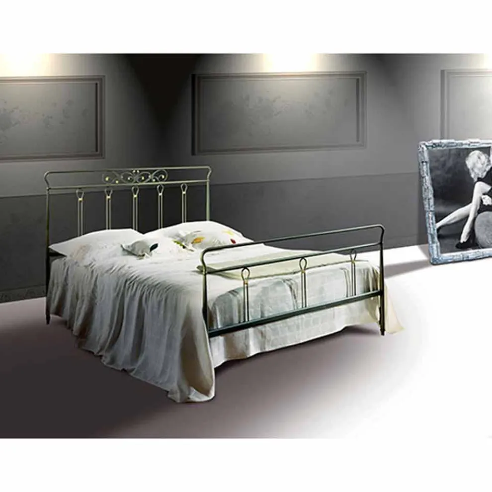 Pan Doppelbett aus Schmiedeeisen in Design