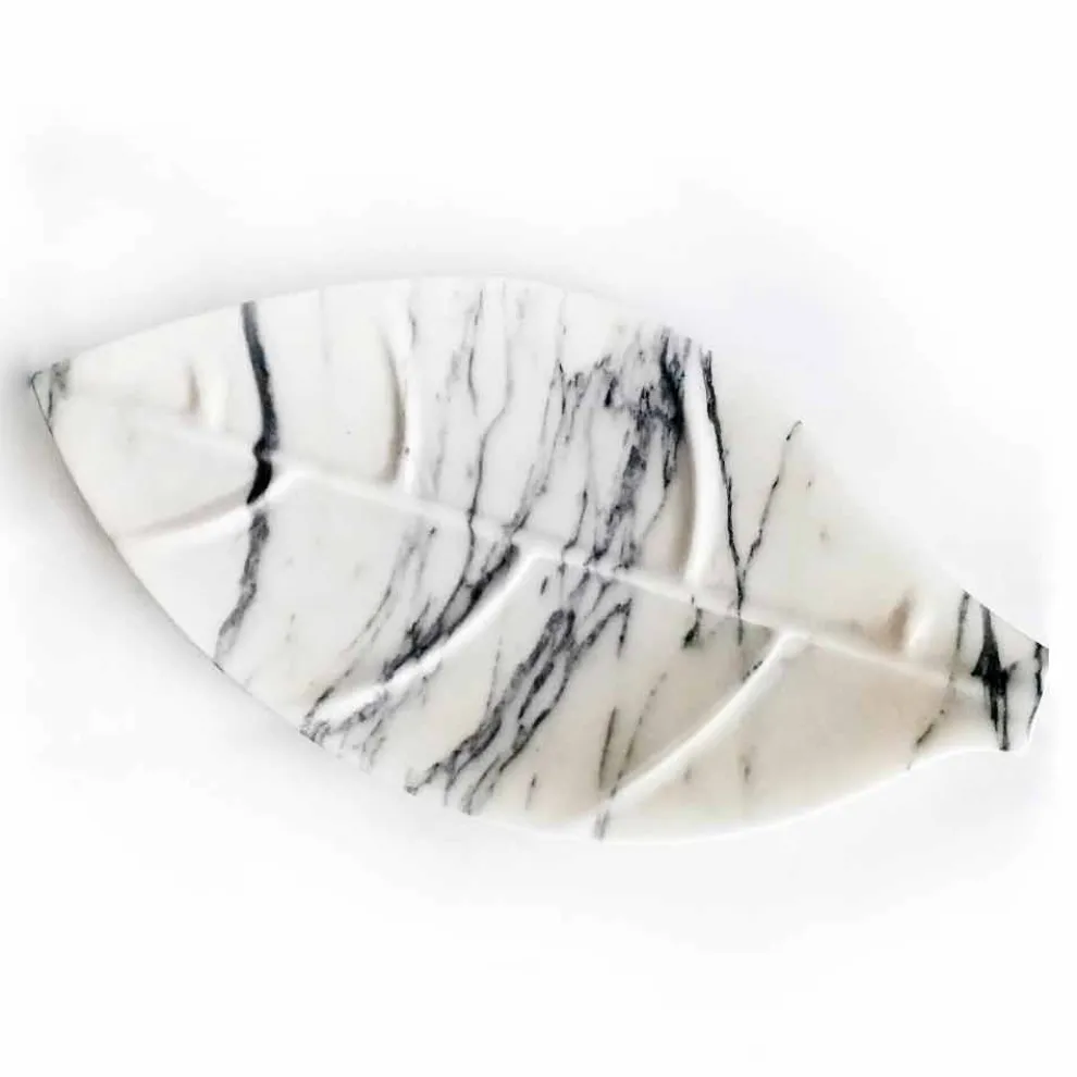 Herzstück aus Arabescato-Marmor mit Blattform Made in Italy - Treviso