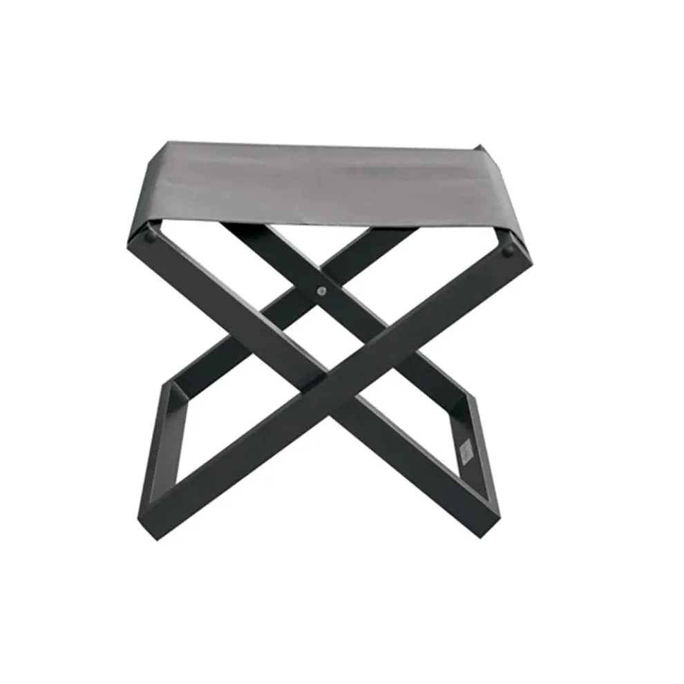 Hocker für den Außenbereich aus lackiertem Aluminium und Textilene - Edward