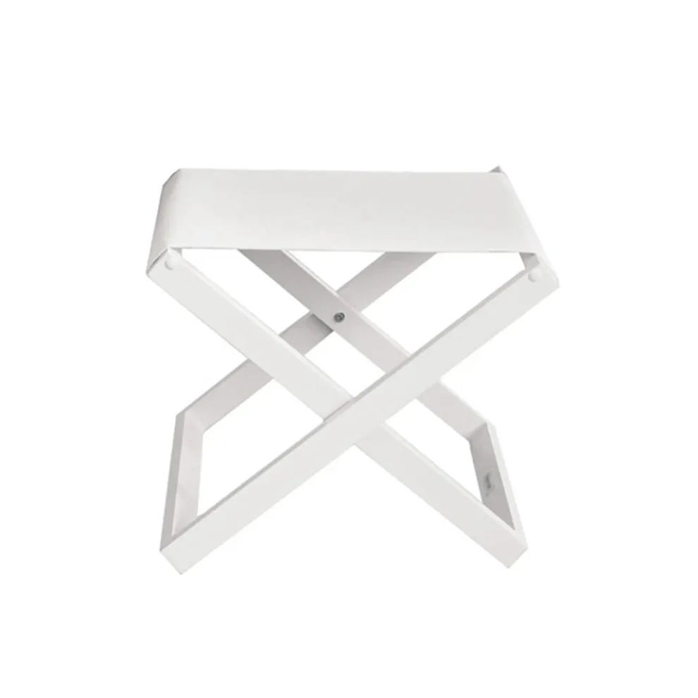 Hocker für den Außenbereich aus lackiertem Aluminium und Textilene - Edward