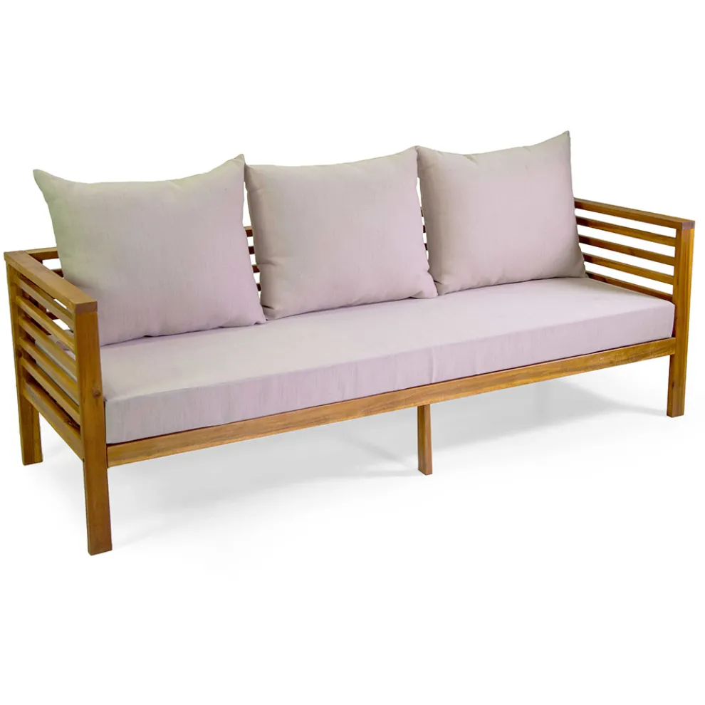 Garten Lounge Set aus geöltem Akazienholz Naturfarbe - Technisch