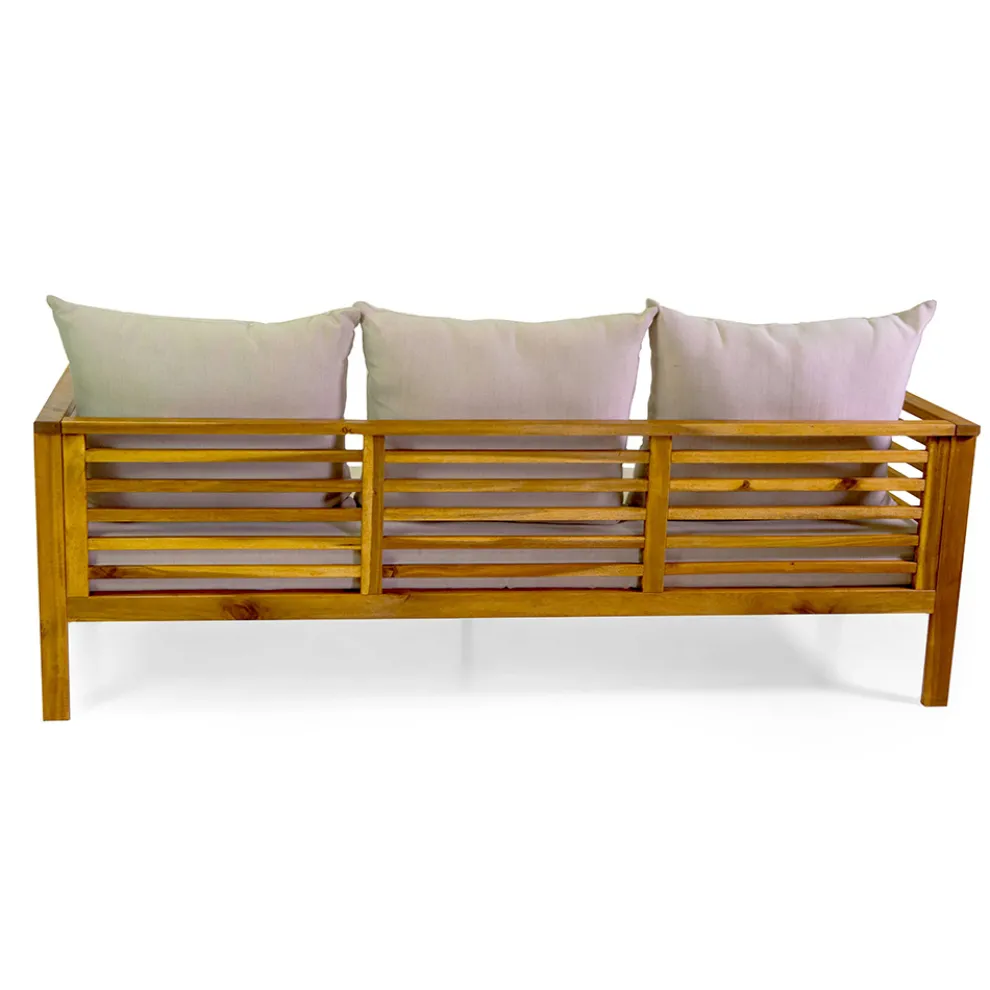 Garten Lounge Set aus geöltem Akazienholz Naturfarbe - Technisch