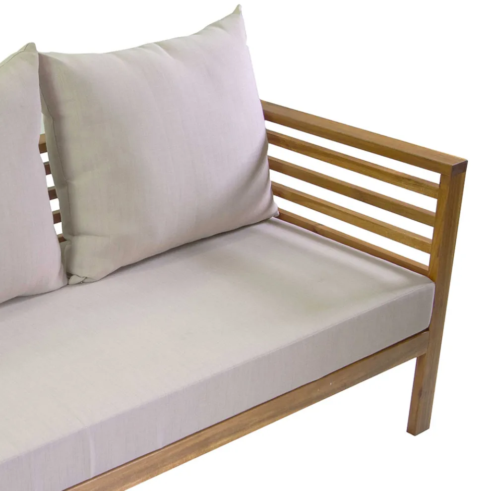 Garten Lounge Set aus geöltem Akazienholz Naturfarbe - Technisch