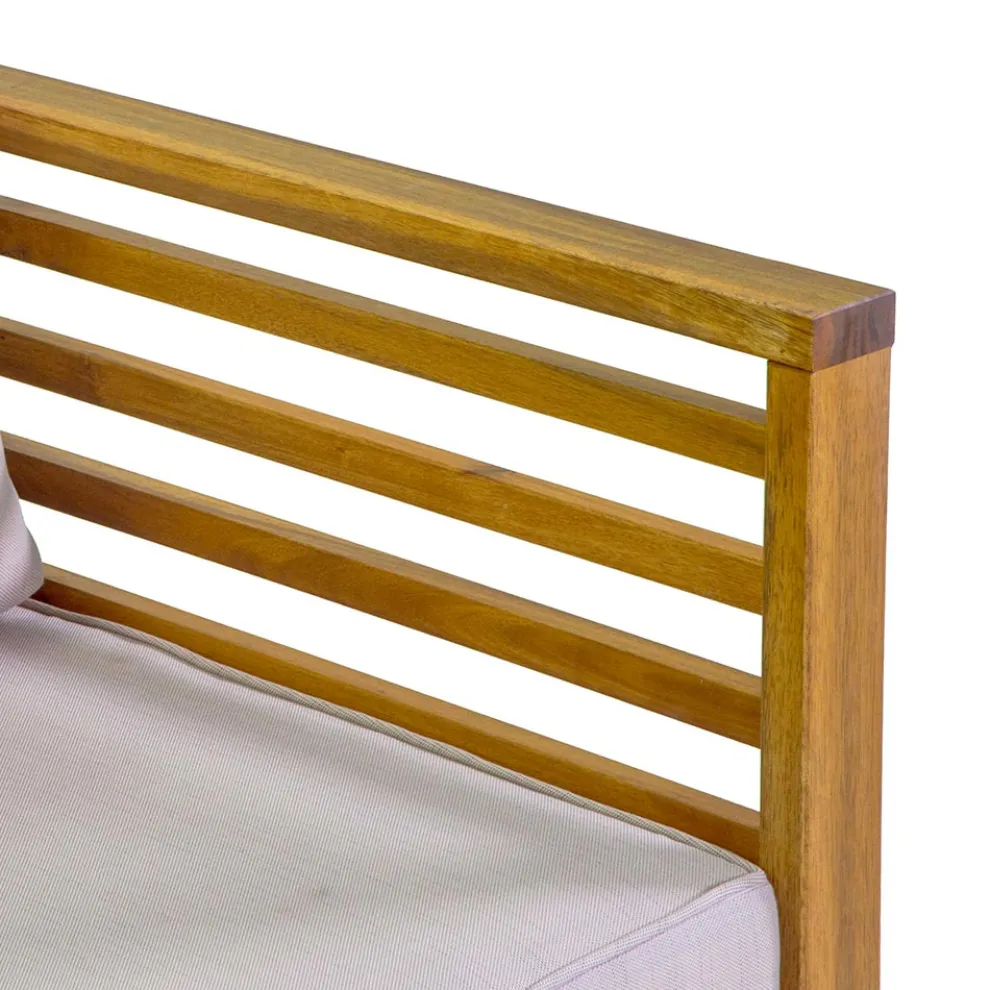 Garten Lounge Set aus geöltem Akazienholz Naturfarbe - Technisch