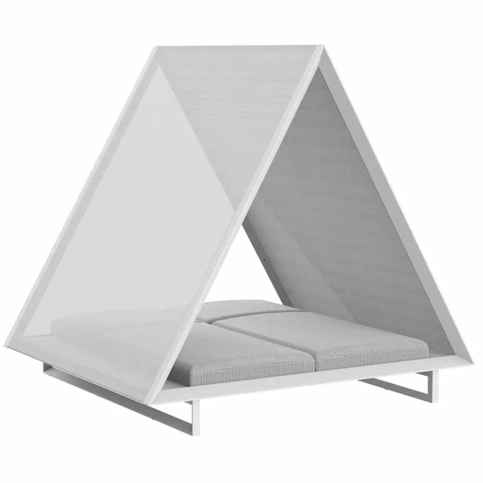 Tagesbett im Freien aus Aluminium und luxuriösem Designgewebe - Frame Vineyard von Vondom