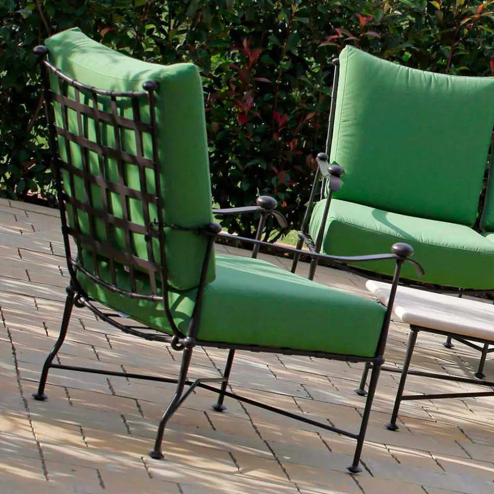 Artisan Outdoor-Wohnzimmer in Eisen-Graphit-Finish Made in Italy - Lietta