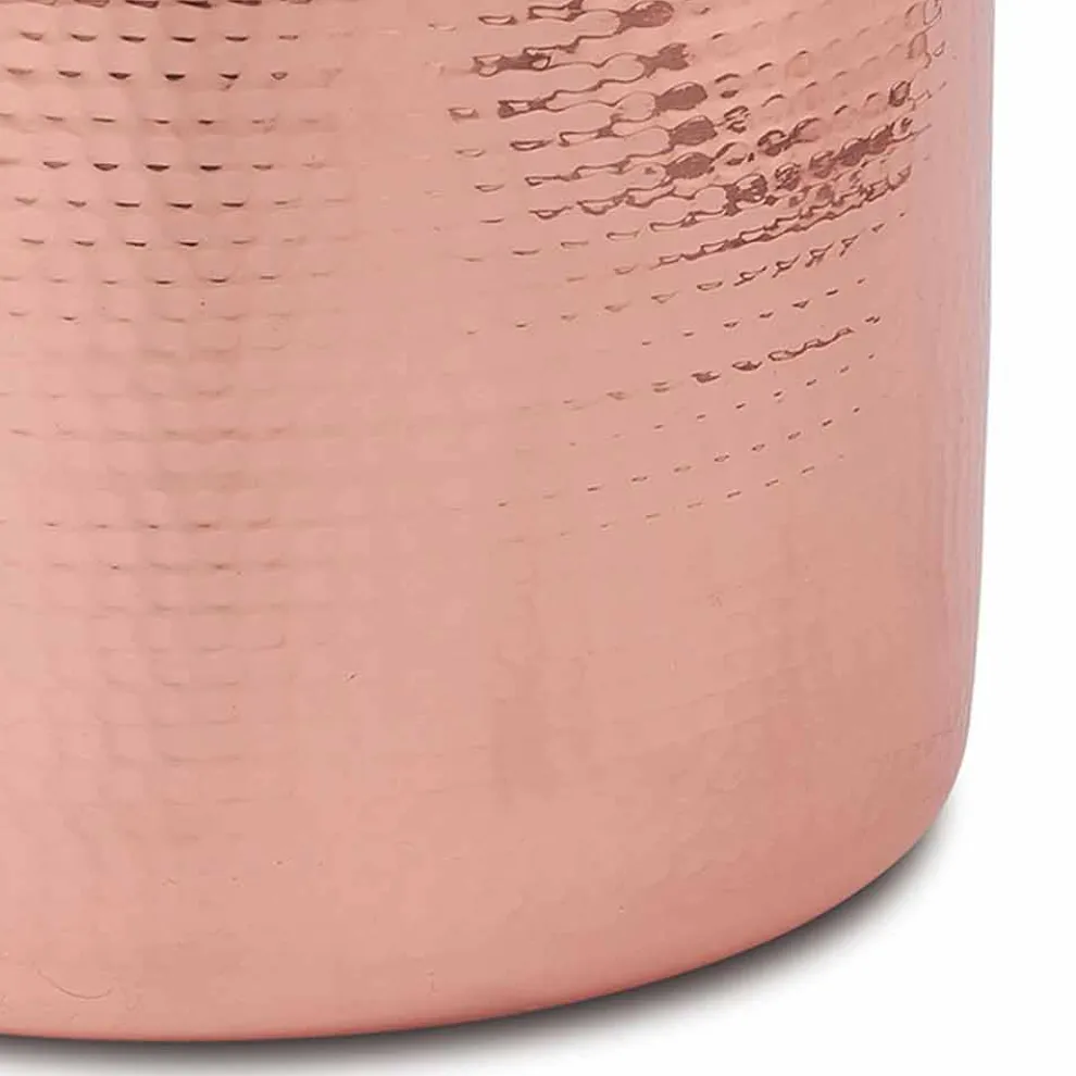 Hoher Topf in Hand verzinnt Kupfer mit Griffen und Deckel 28 cm - Mariarita