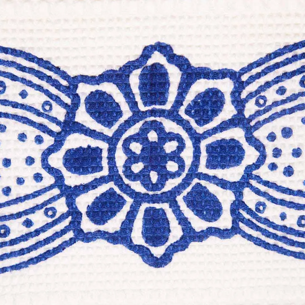 Italienisches handgefertigtes Handtuch mit handgefertigtem Druck aus Baumwolle - Viadurini von Marchi