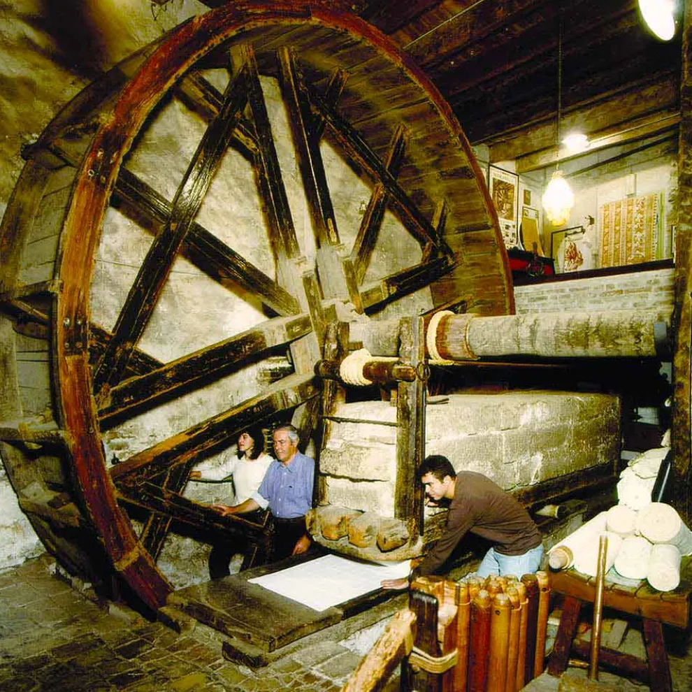 Italienisches handgefertigtes Handtuch mit handgefertigtem Druck aus Baumwolle - Viadurini von Marchi