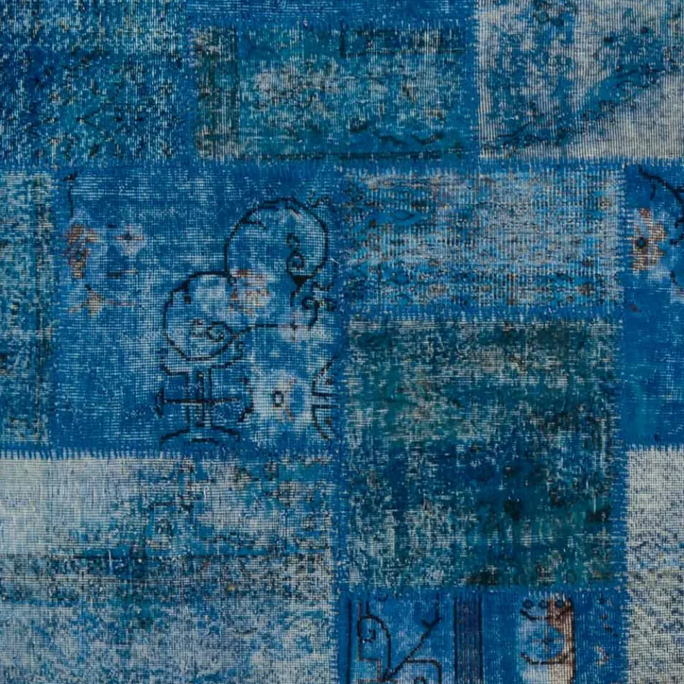 Handgeknüpfter Patchwork Wohnzimmerteppich Handgeknüpft in der Türkei - Raimund