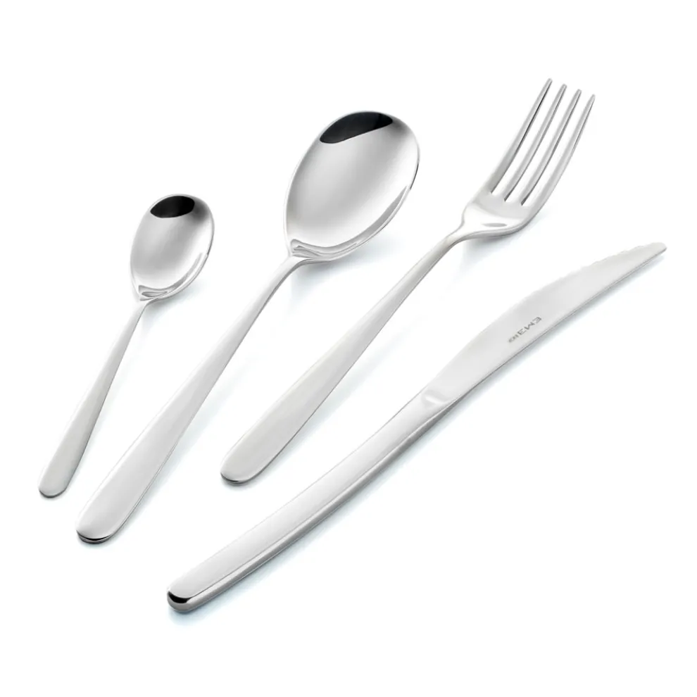 Edelstahlbesteck rundes Design 24-tlg. - Peperita