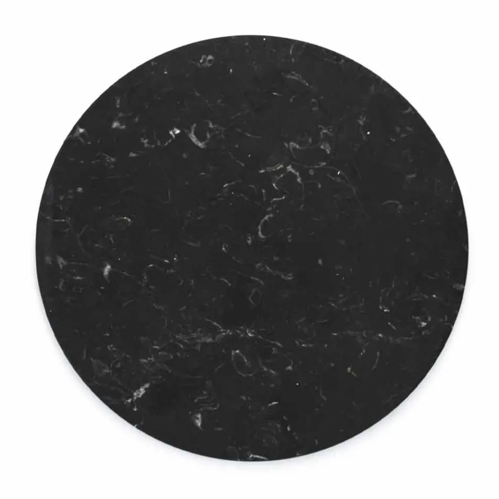 Runder Käseteller aus weißem oder schwarzem Marmor Made in Italy - Kirby