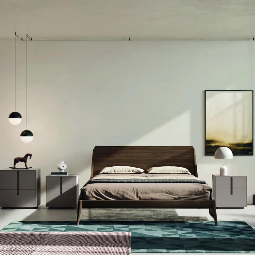 Komplettes Schlafzimmer mit 5 Elementen im modernen Stil Made in Italy - Savanna