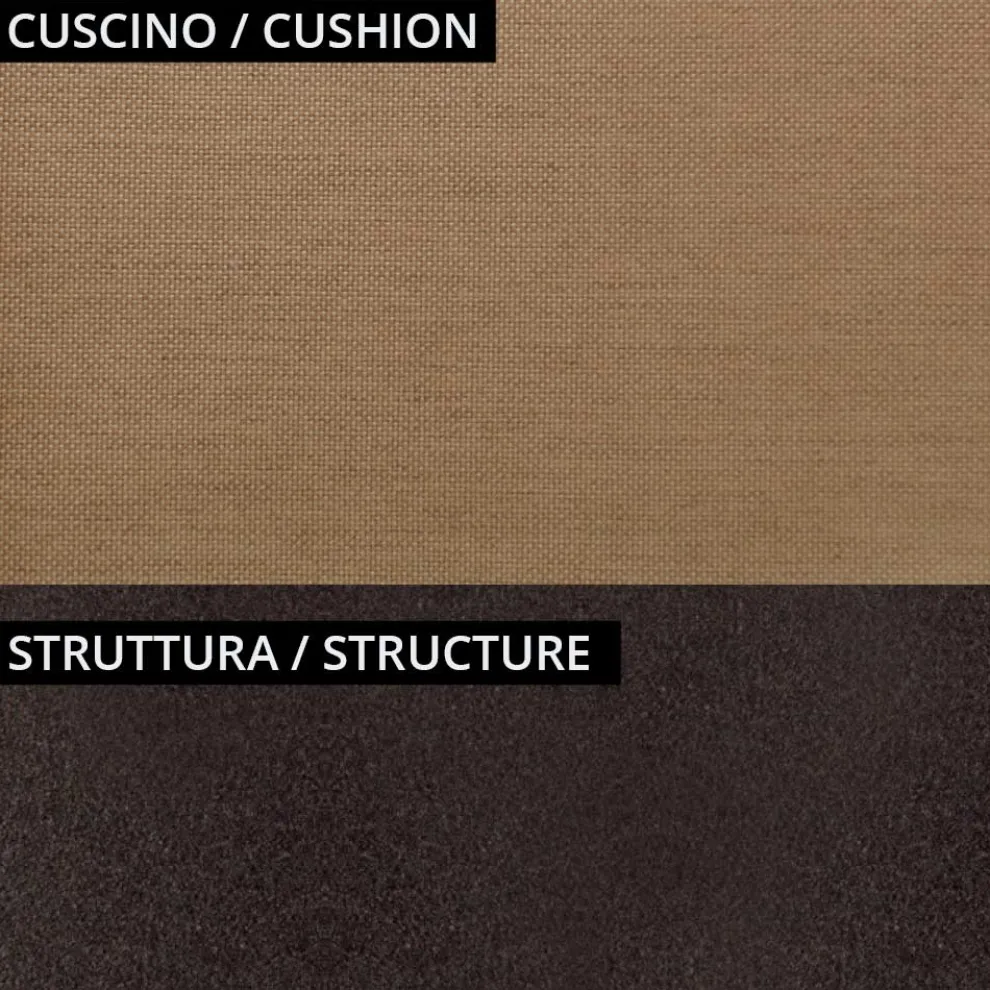 2 stapelbare Gartensessel aus Metall und Kissen Made in Italy - Fontana