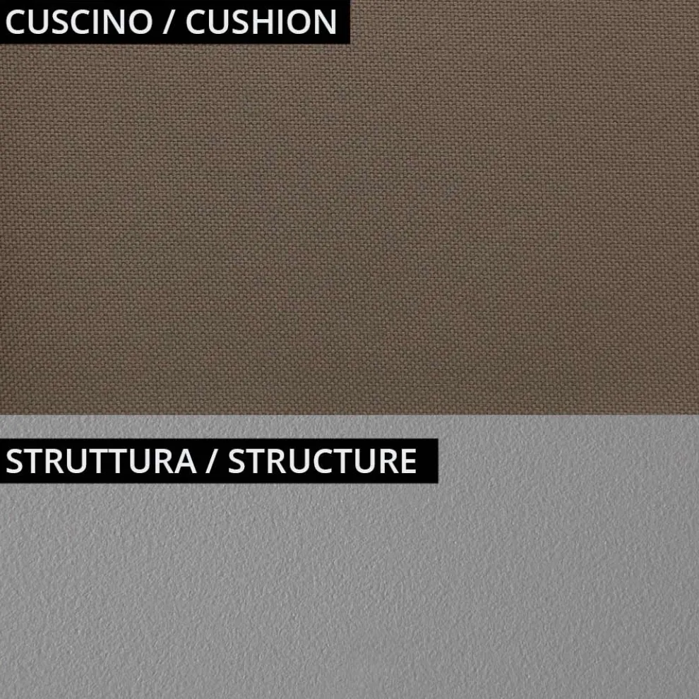 2 stapelbare Gartensessel aus Metall und Kissen Made in Italy - Fontana