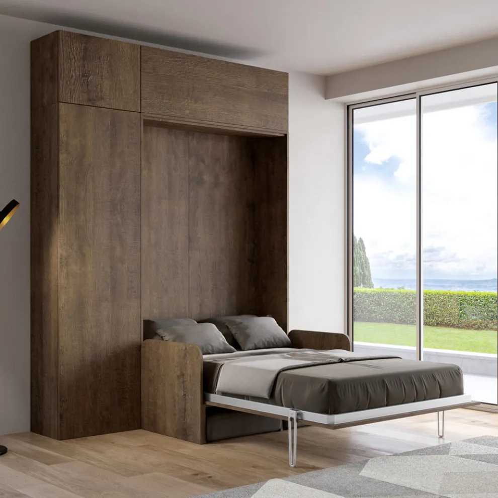Französisches Klappbett mit Sofa, Säule und Wandeinheit - Magiccompare