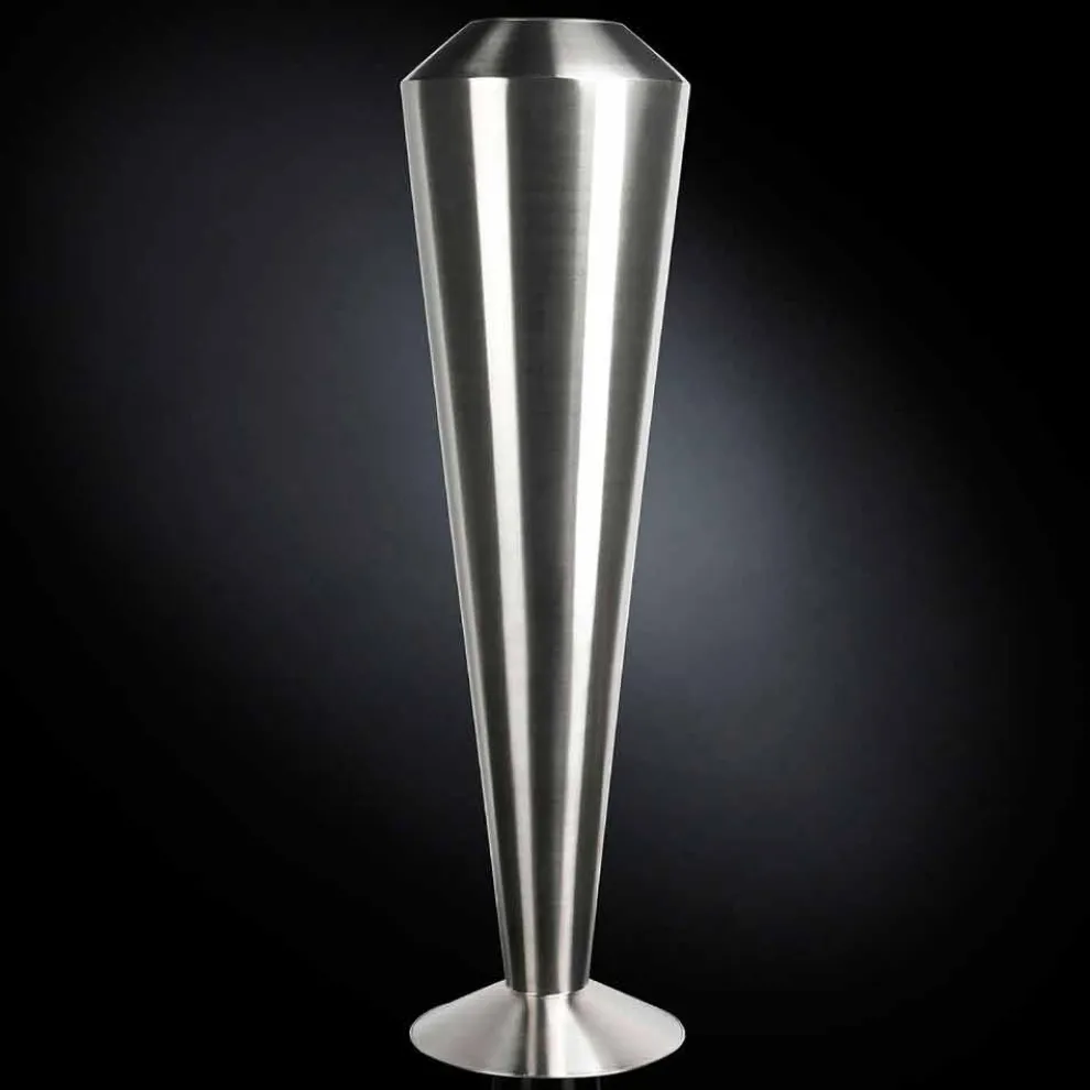 Hohe dekorative Vase aus satiniertem Stahl Made in Italy Fine - Vesper