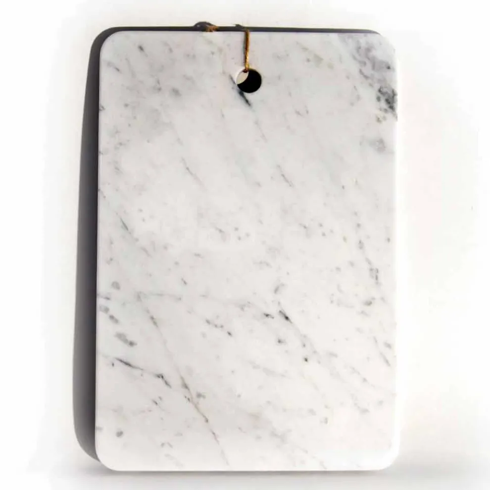 Made in Italy Design Schneidebrett aus Carrarra White Marble - Masha