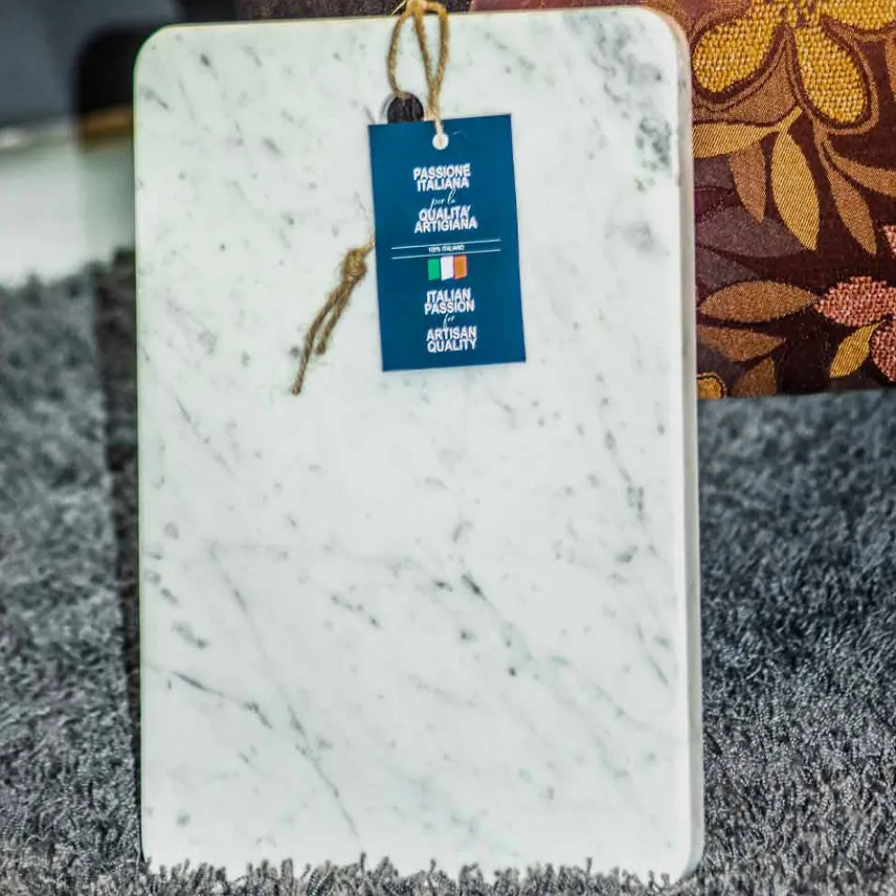 Made in Italy Design Schneidebrett aus Carrarra White Marble - Masha