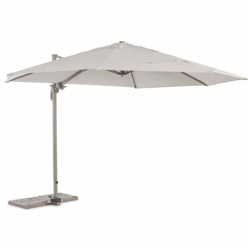Außenschirm, Durchmesser 3,5 m in Polyester mit Aluminiumstange - Linfa
