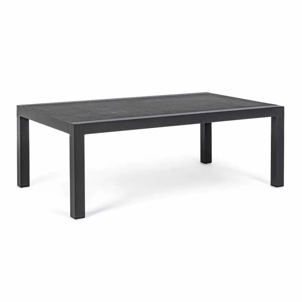 Couchtisch im Freien mit Aluminiumbasis und Keramikplatte - Maino